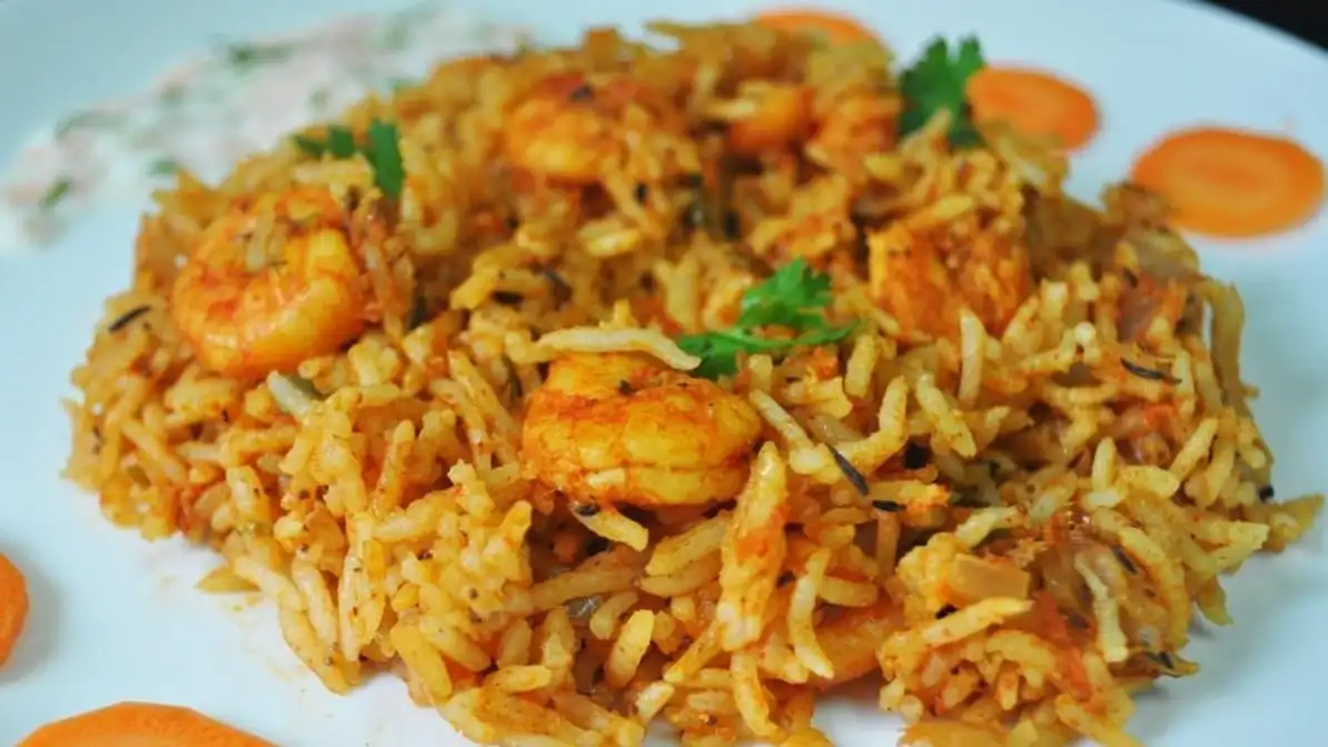 Shrimp Biryani.