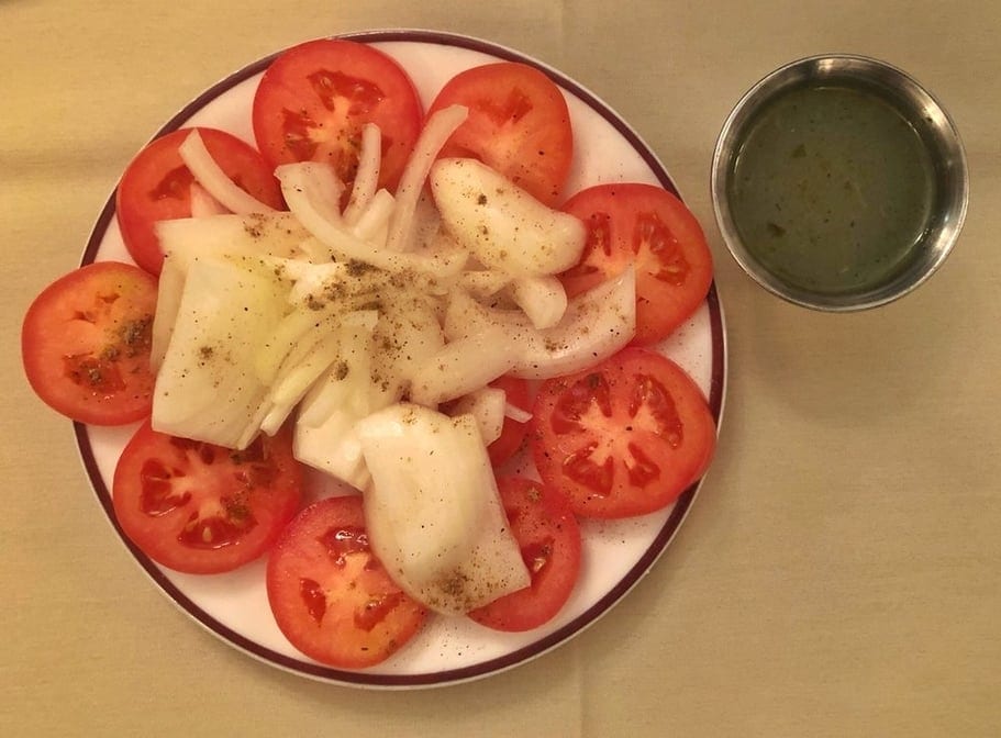 Tomatoes and Onions Salad.